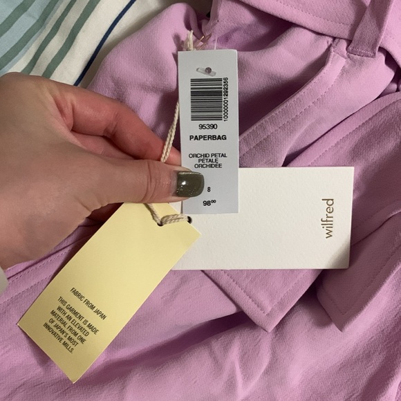 Wilfred paper bag short -size 8 -Orchid petal-new with tags - Picture 4 of 10